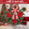 Christmas Wreath for Front Door 24 Inch Artificial Christmas Wreath with Pine Needles,Pinecones Red Berries Decorations Accents, for Decor Indoor/Outdoor Christmas Decoration